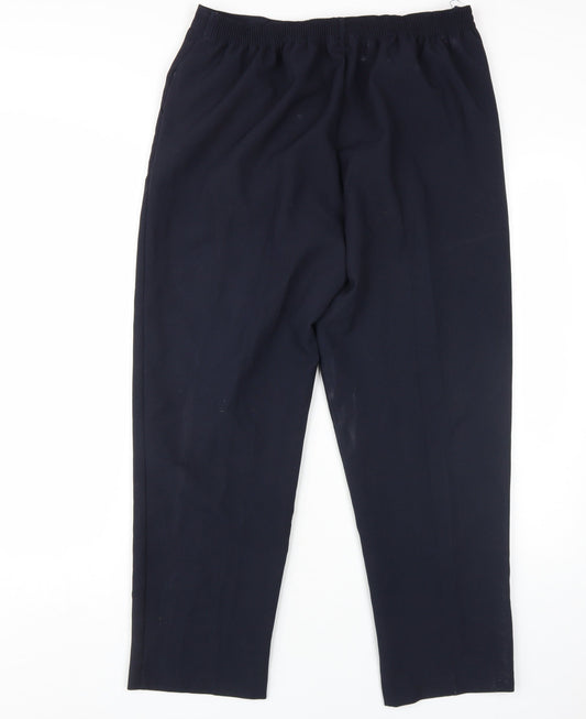 Classic Women's Black Straight Trousers, Size 14