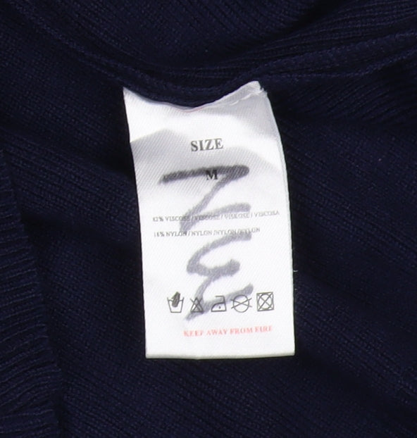 Womens UK Size M QED London Blue Pullover Jumper