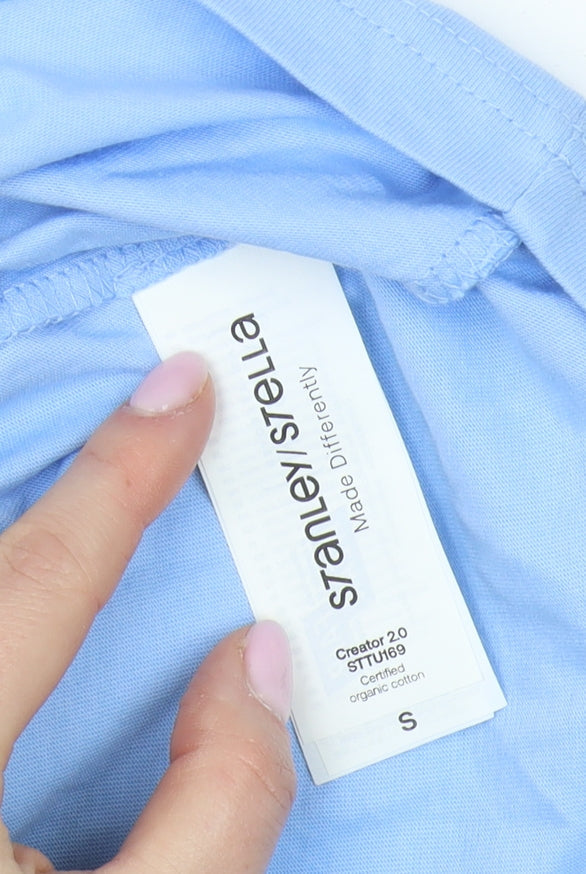 Stanley/Stella Men's Blue Graphic T-Shirt - Size S