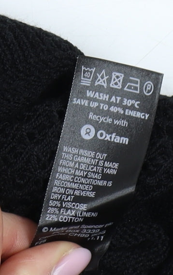 Womens UK Size 10 Marks and Spencer Black Pullover Jumper