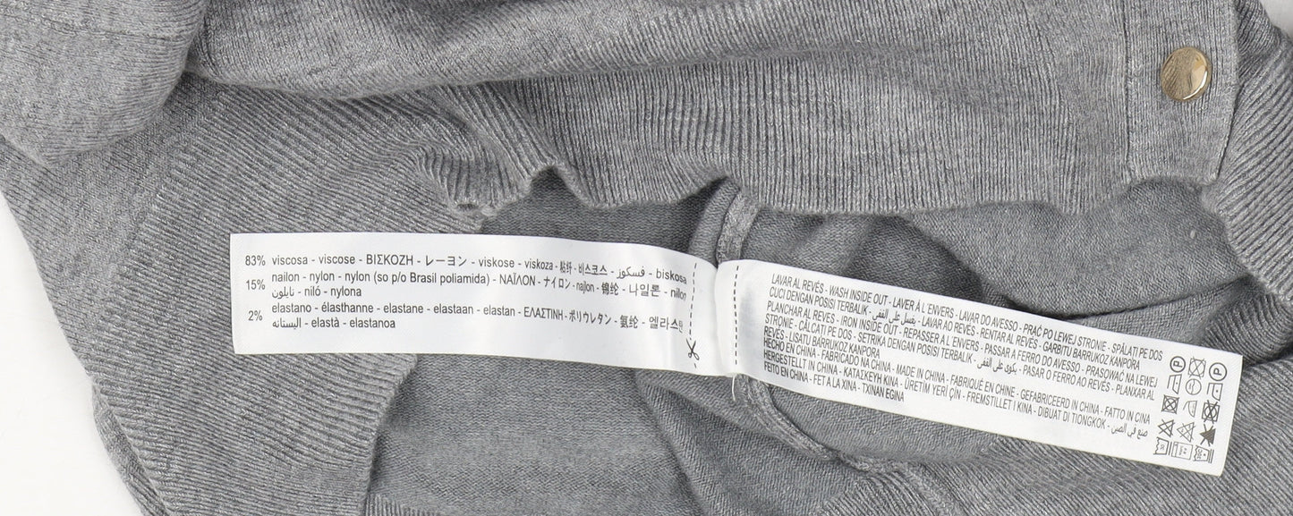 Womens UK Size 12 Zara Grey Cardigan Jumper