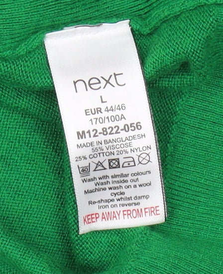 Womens UK Size L NEXT Green Pullover Jumper