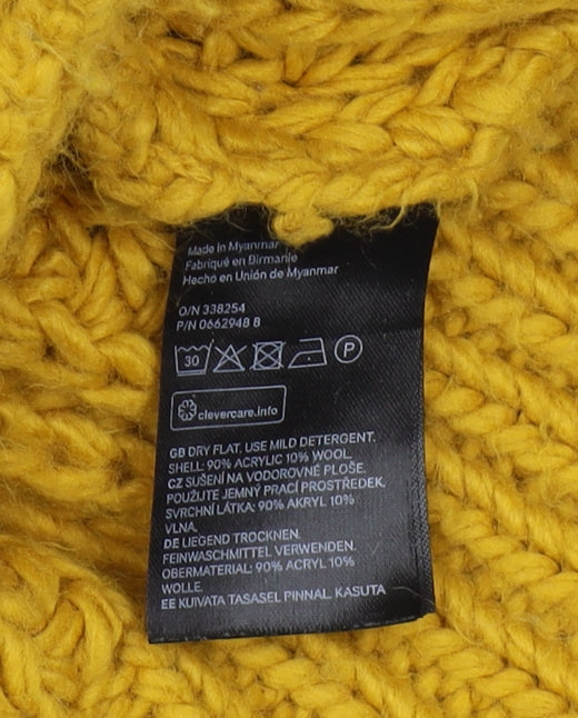 Womens UK Size S H&M Yellow Pullover Jumper