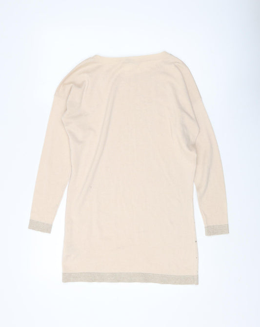Womens UK Size XS Oasis Beige Pullover Jumper