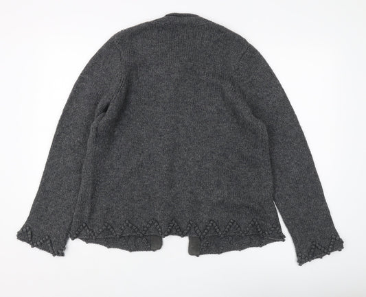 Womens UK Size 14 Debenhams Grey Cardigan Jumper