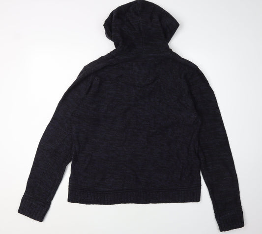 SoulCal & Co Men's Black L Hooded Henley Jumper