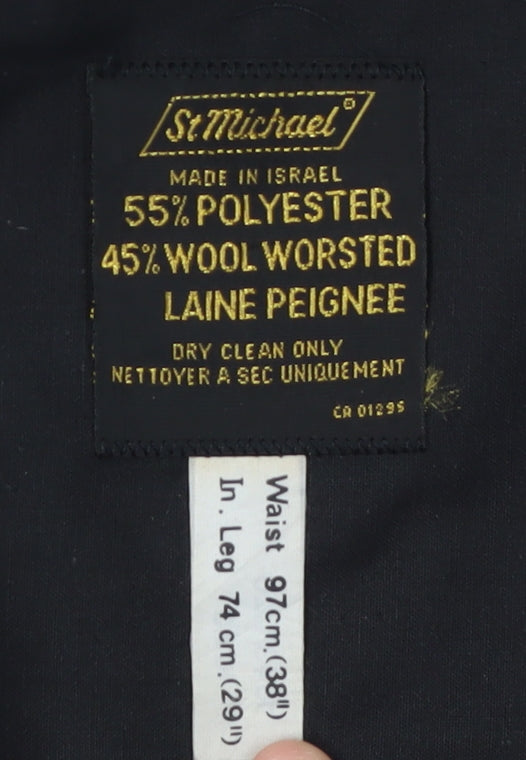 Marks and Spencer Men's Black Dress Pants, Size 38