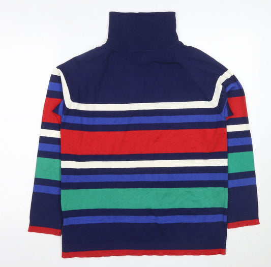 Womens UK Size S ISLE Multicoloured Full Zip Jumper