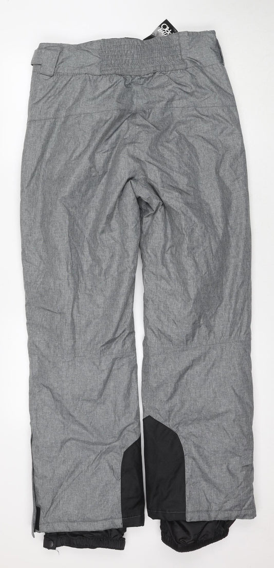 Crivit Men's Grey Snow Pants L Waterproof Insulated