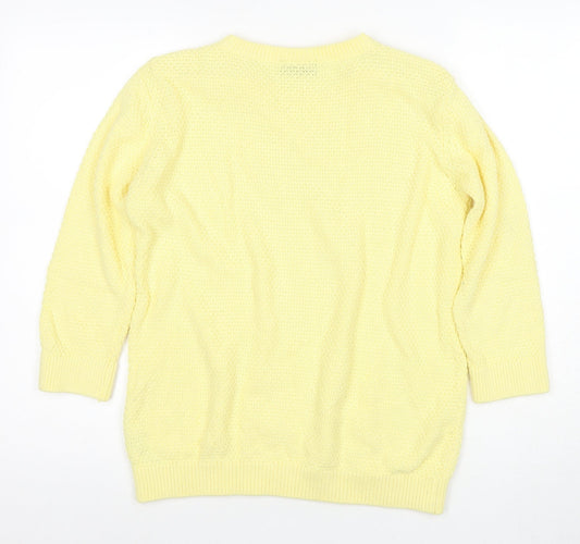 Womens UK Size 2 Wallis Yellow Pullover Jumper