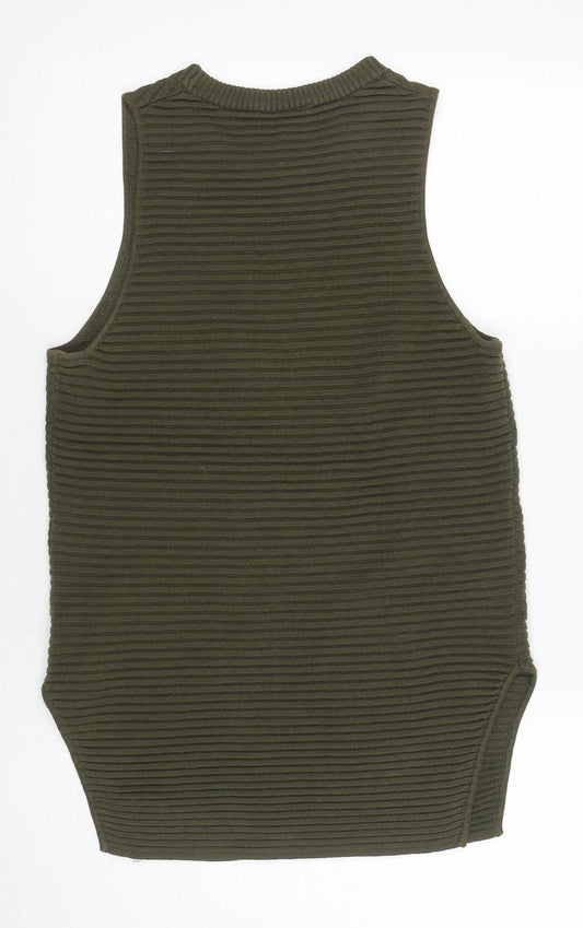 Womens UK Size 8 Topshop Green Vest Jumper