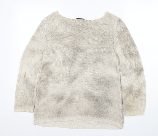 Kaleidoscope Women's Beige Knit Jumper Size 12