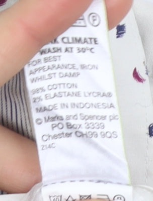 Mens UK Collar Size 15.5 Marks and Spencer Smart Multicoloured Dress Shirt