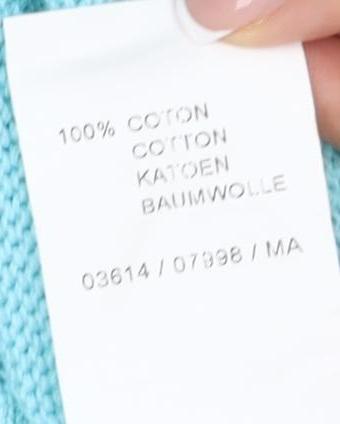 Damart Women's Blue Cardigan M V-Neck Puff Sleeve