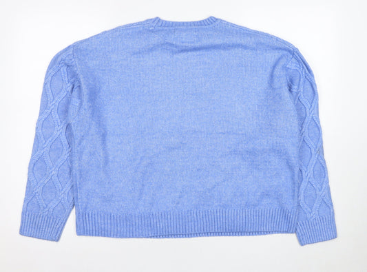 Womens UK Size L Marks and Spencer Blue Pullover Jumper
