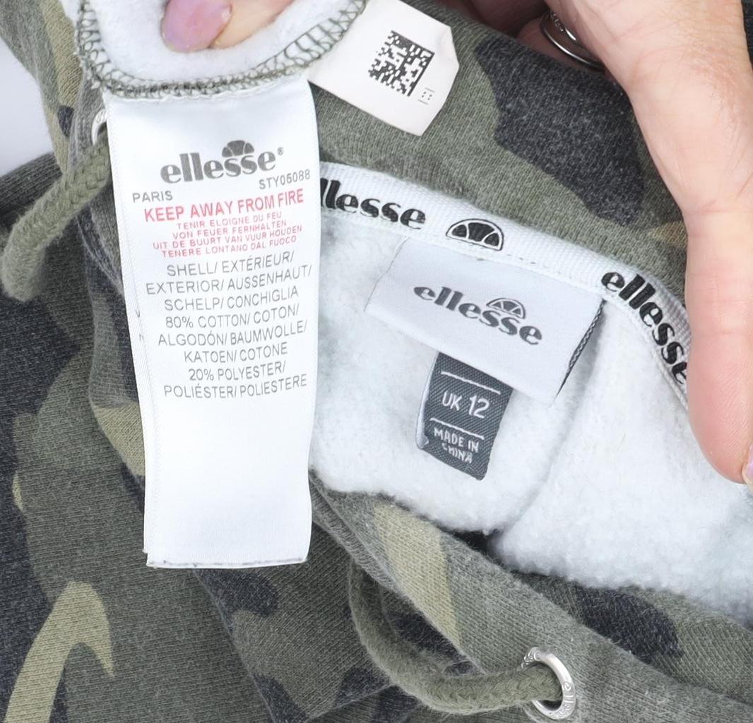 Ellesse Women's Camouflage Hoodie UK 12