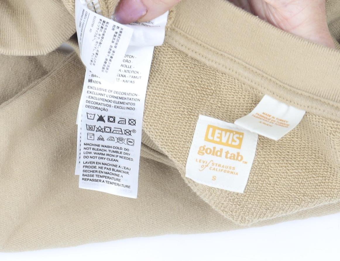 Mens UK Size S Levi's Beige Pullover Sweatshirt