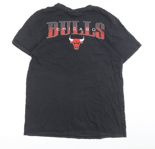 NBA Teens Black Chicago Bulls T-Shirt 13 - Sports Graphic Print