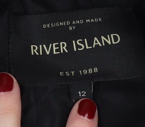 Womens UK Size 12 River Island Grey Basic Jacket