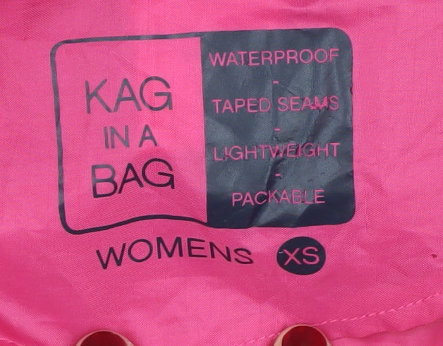 Kag In A Bag Women's Pink XS Rain Coat, Waterproof, Lightweight