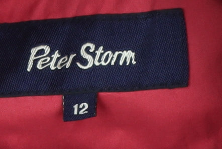 Womens UK Size 12 Peter Storm Red Rain Coat