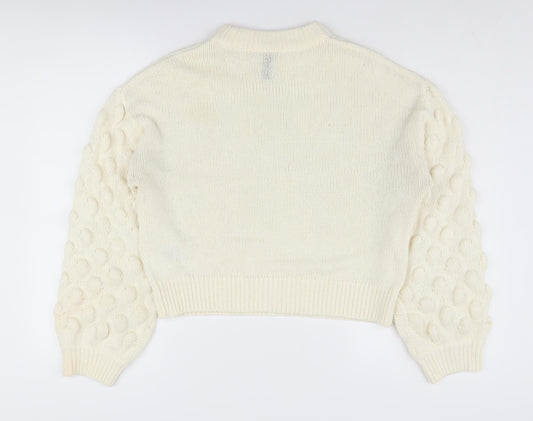 Womens UK Size S H&M White Jumper Jumper