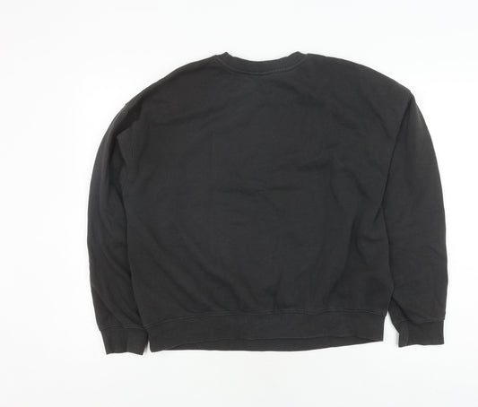 H&M Unisex Black Pullover Sweatshirt M
