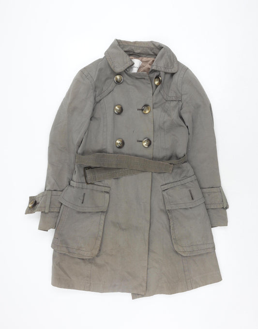 Womens UK Size S Zara Grey Trench Coat