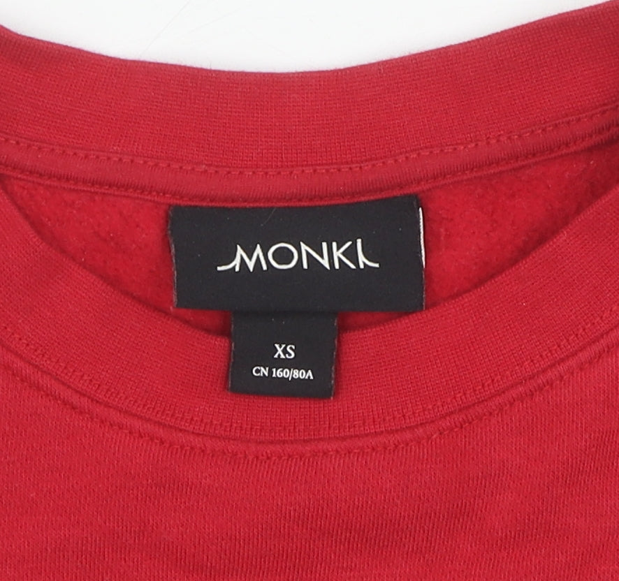 Monki Women's Red XS Pullover Sweatshirt