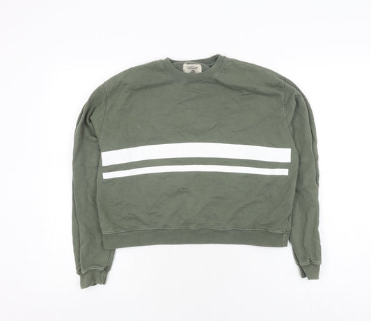 Womens UK Size 10 Pull&Bear Green Pullover Jumper