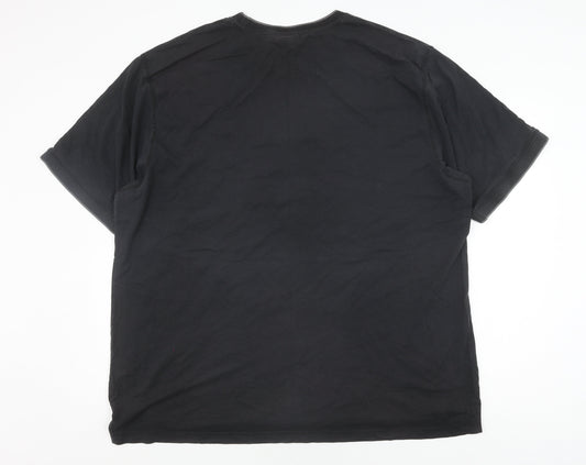Slazenger Men's Black 4XL T-Shirt with Logo, Short Sleeve