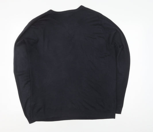 Red Herring Black Henley L Men's Jumper