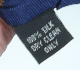 Soprano Men's Blue Silk Animal Print Tie