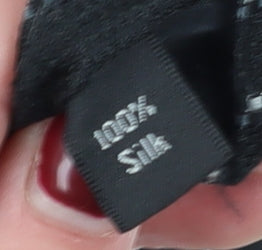 Thomas Nash Men's Black Striped Silk Tie