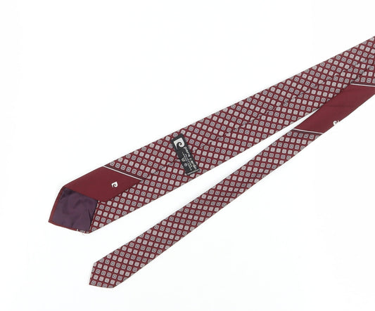 Pierre Cardin Men's Red Geometric Tie