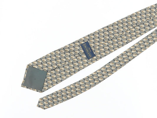 Michelsons Men's Silk Geometric Beige Designer Tie