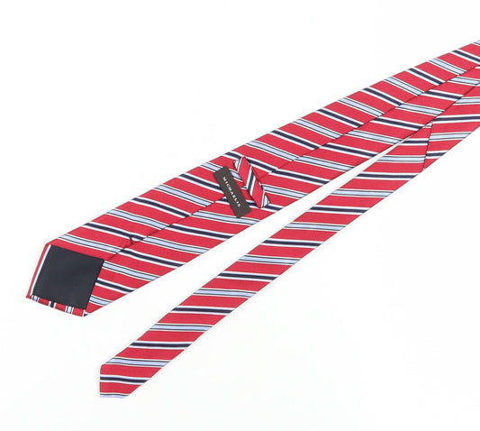 Michaelis Men's Red Striped Silk Tie
