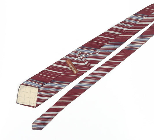 Marks and Spencer Men's Red Striped Silk Tie