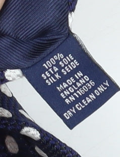 Mens Charles Tyrwhitt Blue Polka Dot 100% Silk Slim Tie