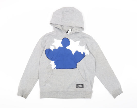 NBA Boys Grey Pullover Hoodie - Size 12Y, Sports Style