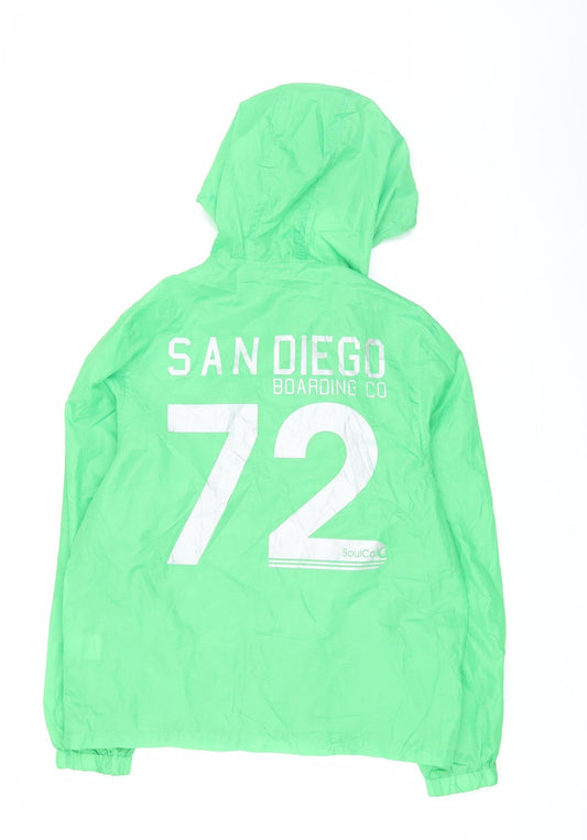 Mens UK Size XL SoulCal Green Windbreaker Coat