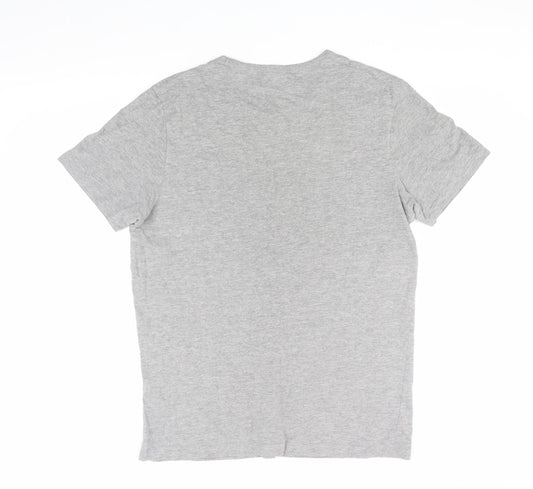 Jack & Jones Men's Grey Logo Crew Neck T-Shirt - Size S