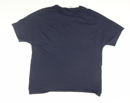MP Men's Navy Blue L Cotton Short Sleeve T-Shirt