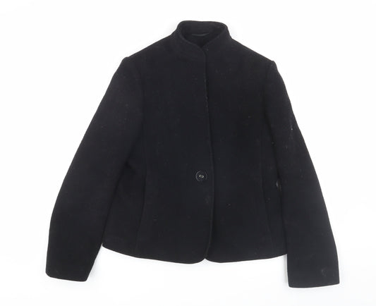 St Michael Women's Black Wool Jacket Size 10 Classic