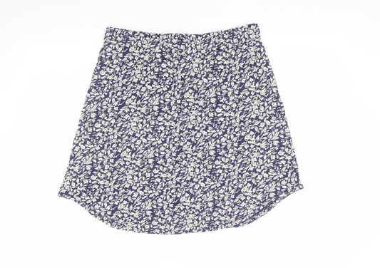 Hush Women's Blue Floral Cotton Skirt Size 12
