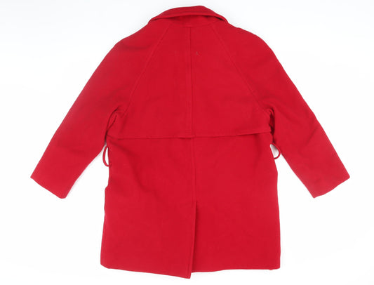 Womens UK Size 12 Debenhams Red Pea Coat