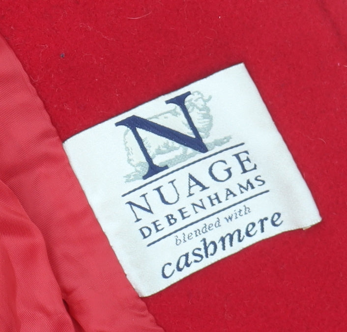 Womens UK Size 12 Debenhams Red Pea Coat