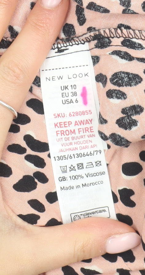 New Look Women's Multicoloured Animal Print Skirt Size 10