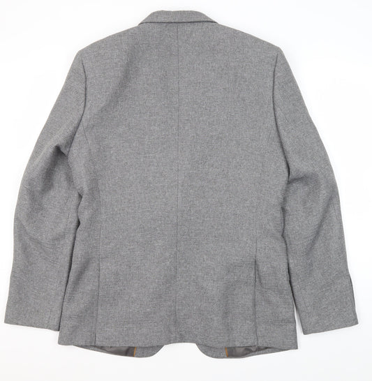 Mens UK Size 40 River Island Regular Grey Suit Jacket