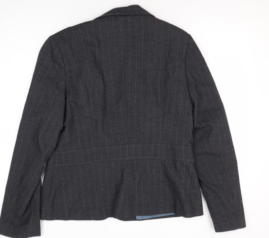 Autonomy Women's Grey Blazer Size 16 Pinstripe